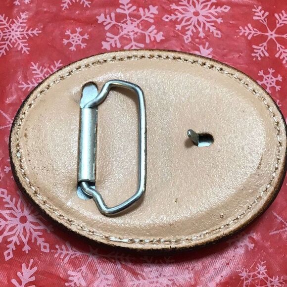 Shriners embroidered leather belt buckle now  - Picture 2 of 3